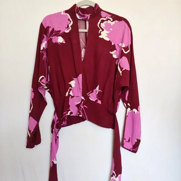 Free People Say you Love Me high neck keyhole in front & open back with sash XS - Picture 1 of 14